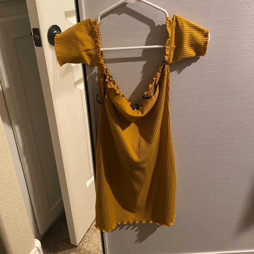 Strapless mini dress